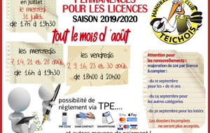Renouvellement des Licences