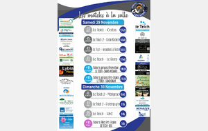 LES MATCHS À LA SALLE CE WEEK-END