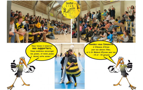 A vous les supporters : MERCI