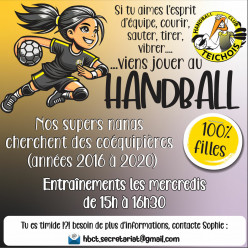On recrute des -11 filles, années 2016 à 2020